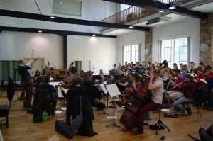 Rehearsing with the Britten Sinfonia